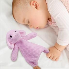 img 2 attached to Soft Snuggle Toy For Girls - Cute Pink Elephant Lovey Stuffed Animal Plush Perfect As Newborn Christmas Gift, 11 Inch