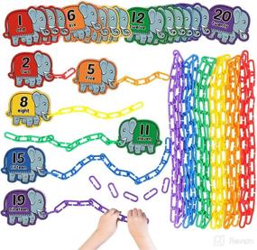 img 4 attached to 🔗 Aizweb 240pcs C-Clips Hooks Plastic Chain Links - Counting & Linking Activity Kit for Sensory Development in Toddlers, Enhances Fine Motor Skills and Encourages Color Recognition & Sorting. Educational Learning Toys