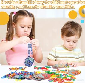 img 2 attached to 🔗 Aizweb 240pcs C-Clips Hooks Plastic Chain Links - Counting & Linking Activity Kit for Sensory Development in Toddlers, Enhances Fine Motor Skills and Encourages Color Recognition & Sorting. Educational Learning Toys