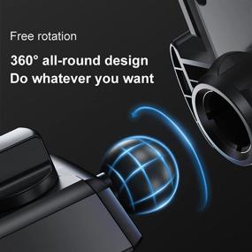 img 1 attached to 📱 360-Degree Rotating Magnetic Car Phone Holder Mount for All Mobile Phones - Black-Blue