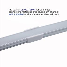img 2 attached to Эффективно устанавливайте светодиодные ленты с алюминиевыми каналами Litever из 6 комплектов - квадратная конструкция без рамки, матовый диффузор и торцевые заглушки в комплекте!