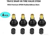 accretion tr412 rubber snap-in tire valve stem | set of 4 for 0.453 inch 11.5mm rim holes on standard vehicle tires логотип