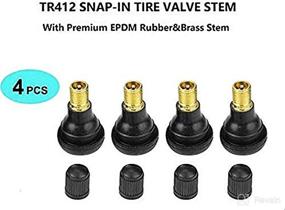 img 4 attached to ACCRETION TR412 Rubber Snap-in Tire Valve Stem | Set of 4 for 0.453 Inch 11.5mm Rim Holes on Standard Vehicle Tires