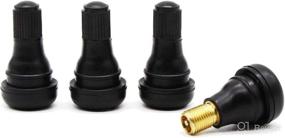 img 1 attached to ACCRETION TR412 Rubber Snap-in Tire Valve Stem | Set of 4 for 0.453 Inch 11.5mm Rim Holes on Standard Vehicle Tires