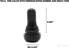 img 3 attached to ACCRETION TR412 Rubber Snap-in Tire Valve Stem | Set of 4 for 0.453 Inch 11.5mm Rim Holes on Standard Vehicle Tires