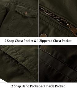 img 1 attached to Cool And Functional: Men'S Military Style Canvas Jacket By WenVen