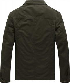 img 3 attached to Cool And Functional: Men'S Military Style Canvas Jacket By WenVen