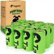 taglory dog poop bag, 12 rolls/ 180 count biodegradable poop bags for dogs, compostable pet waste bags, leak proof, lavender-scented, 9 x 13 inches logo
