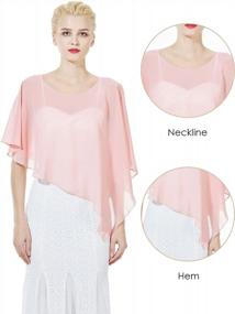 img 1 attached to Sheer Chiffon Capelet For Petite Brides – The Perfect Wedding Dress Cover Up