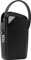 safego portable indoor/outdoor lock box safe with key and combination access (compact, black) logo
