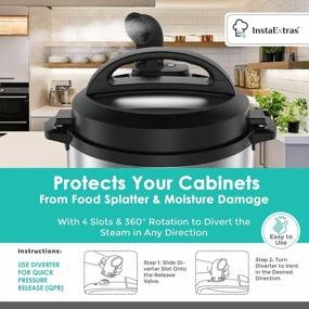 img 1 attached to Instantly Release Steam Safely With The Silicone Diverter Accessory For Instant Pot And Other Cookers