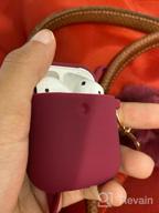 img 1 attached to Soft Silicone AirPods 3 Case Cover With Fur Ball Keychain - Shockproof Protective Cover For 2021 Version Charging Case With Visible Front LED - Ideal For Women And Girls - Light Purple By OULUOQI review by Mark Glass