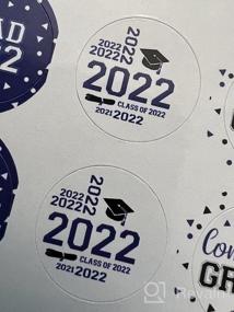 img 6 attached to 180 выпускных наклеек класса 2023, украшения для вечеринок в школьных цветах (черно-белые)