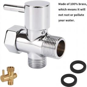 img 3 attached to 7/8" Brass T Adapter Bidet With Shut Off Valve For Toilet Sprayer