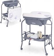 infans серый пеленальный столик для младенцев с ванной и ящиком для хранения - переносная станция для пеленания для организации детской комнаты логотип