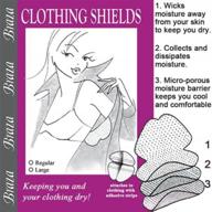 undergarment anti-perspiration armpit pads (5, 10, 15 or 20 pair) by braza clothing shields logo