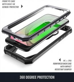 img 2 attached to Moto G7 Play Rugged Clear Case Poetic Guardian Series Full Body Hybrid Shockproof Bumper Cover With Built-In Screen Protector - Black/Clear (NOT Compatible With Moto G7 Or Moto G7 Power)