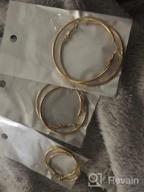 img 1 attached to 💍 Stainless Steel Geometric Hoop Earrings Set for Women and Girls - Hypoallergenic Loop Earrings Collection review by Jack Enhanced