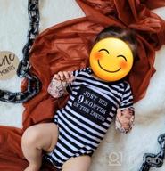 img 1 attached to Adorable Letter Print Baby Boy Romper - Long Sleeve Baby Clothes Perfect For Your Little Prince review by Michael Hicks