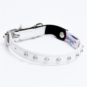 img 3 attached to Angel Pet Supplies Leather Studded Cats ... Collars, Harnesses & Leashes