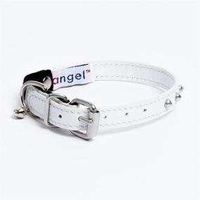 img 1 attached to Angel Pet Supplies Leather Studded Cats ... Collars, Harnesses & Leashes