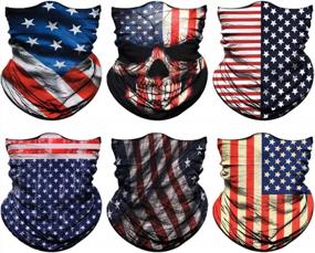 img 4 attached to Multi-Functional Neck Gaiter Face Mask For Fashionable Men And Women: Seamless Bandana Rave Cover Scarf, Balaclava, Headband, Head Wrap And Headwear