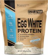 smart138 pure egg white protein powder, без гмо, без глютена, без сои, без молочных продуктов, кето (с низким содержанием углеводов), палео, сделано в сша, (1000 г / 2,2 фунта, без вкуса) логотип