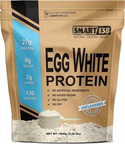 img 4 attached to Smart138 Pure Egg White Protein Powder, Non-GMO, Gluten-Free, Soy-Free, Dairy-Free, Keto (Low Carb), Paleo, Made In USA, (1000G / 2.2Lbs, Unflavored)