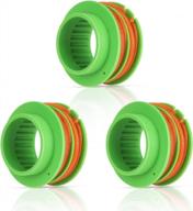 3 pack thten as1300 compatible 0.095" weed eater spool for ego st1500/st1500-s 15inch auto-feed dual line string trimmer logo