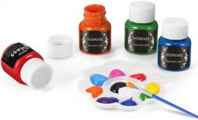 img 2 attached to Vibrant Glass Paint Set - 12 Colors For DIY Painting On Wine Glasses And More (12 X 25Ml)