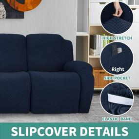 img 1 attached to Protect Your Recliner In Style - YEMYHOM'S Stretch Slipcover With Side Pocket And Anti-Slip Bottom