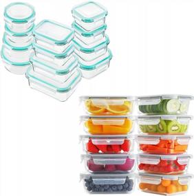 img 4 attached to Organize Your Meals With Bayco Glass Food Storage Containers - 24 Pieces And 10 Packs Of Airtight Bento Boxes With 1 Compartment And Leak-Proof Lids, BPA-Free For Healthy Eating