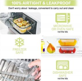 img 1 attached to Organize Your Meals With Bayco Glass Food Storage Containers - 24 Pieces And 10 Packs Of Airtight Bento Boxes With 1 Compartment And Leak-Proof Lids, BPA-Free For Healthy Eating