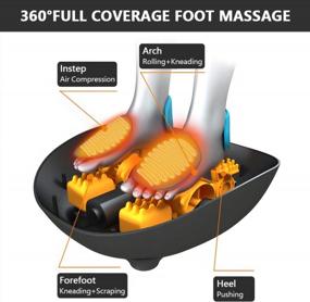 img 2 attached to Избавьтесь от боли в ногах и подошвенного фасциита с помощью 7-режимного массажера для ног шиацу VOLLUCK - идеальный подарок для пожилых людей и родителей!