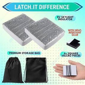 img 3 attached to 🏕️ LATCH.IT RV Skylight Cover 2-Pack - 14x14x2.75" - Inside Camper Vent Covers - Skylight Insulator with Reflective Surface - Instant Energy Savings with RV Vent Insulator!