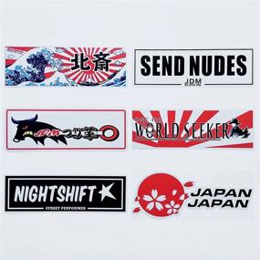 img 4 attached to 6Pcs JDM Car Decals Японский тюнер Автомобильные наклейки Drift Slap Car Racing Graphics Rising Sun Stickers 7