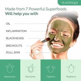 img 2 attached to Оживите свою кожу с помощью детокс-маски для лица с авокадо и суперпродуктами PLANTIFIQUE - проверено дерматологами и увлажняет для максимального ухода за кожей!