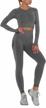 yoga activewear set for women: high waist leggings and zip-up crop top for workouts and fitness – agutiun 2-piece tracksuit logo