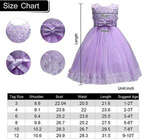 img 1 attached to 👗 Acecharming Girls' Party Dresses with Flower Hemline - Perfect for Wedding Attire