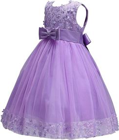 img 3 attached to 👗 Acecharming Girls' Party Dresses with Flower Hemline - Perfect for Wedding Attire