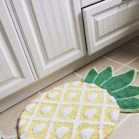 img 1 attached to YOUSA Pineapple Area Rug For Living Room Pineapple Shaped Door Mat (39.3''X23.2'')