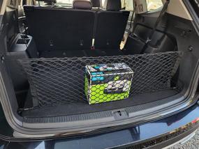 img 3 attached to 🚙 2020-2022 Volkswagen Atlas Cross Envelope Style Trunk Mesh Cargo Net - Premium Car Accessories for SUV - Enhanced Trunk Organizers and Storage Solution - Vehicle Carrier Organizer for Volkswagen Atlas