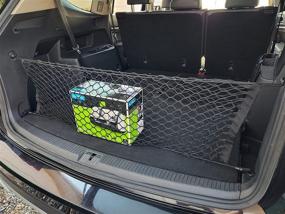 img 2 attached to 🚙 2020-2022 Volkswagen Atlas Cross Envelope Style Trunk Mesh Cargo Net - Premium Car Accessories for SUV - Enhanced Trunk Organizers and Storage Solution - Vehicle Carrier Organizer for Volkswagen Atlas