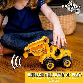 img 1 attached to Пульт дистанционного управления Power Gearz Flybar Разберите самосвал с помощью электродрели - сборка своими руками, реалистичные звуки для детей от 3 лет и старше