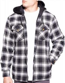 img 4 attached to Stay Cozy And Fashionable With Visive Men'S Flannel Jacket And Sherpa Lined Hoodie