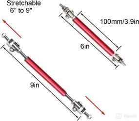 img 3 attached to Leasinder 2Pc Регулируемый разветвитель для губ переднего бампера Диффузор Сплиттер Strut Rod Tie Support Bars Подходит для большинства автомобилей (красный