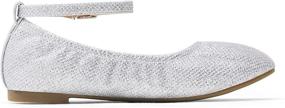 img 1 attached to 👠 DREAM PAIRS Sole Fina K Glitter Ballerina Girls' Shoes: Sparkle and Style in Comfort