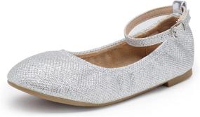 img 4 attached to 👠 DREAM PAIRS Sole Fina K Glitter Ballerina Girls' Shoes: Sparkle and Style in Comfort