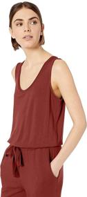 img 2 attached to Daily Ritual Supersoft Sleeveless Jumpsuit Women's Clothing : Jumpsuits, Rompers & Overalls