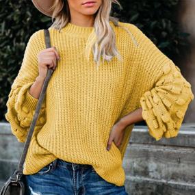 img 3 attached to Snuggle-Up In Style: Kisscynest'S Oversized Pullover Sweater For Women